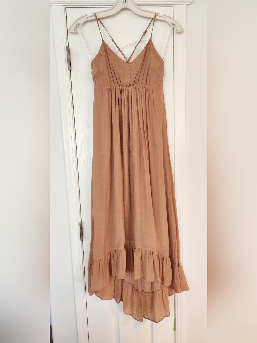 Boho Love 21 High Low Ruffled Hem Babydoll Maxi Dress